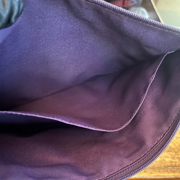 COACH Purple Snakeskin Embossed Leather Tech Ipad Tablet Zip Pouch Bag - Picture 5 of 7